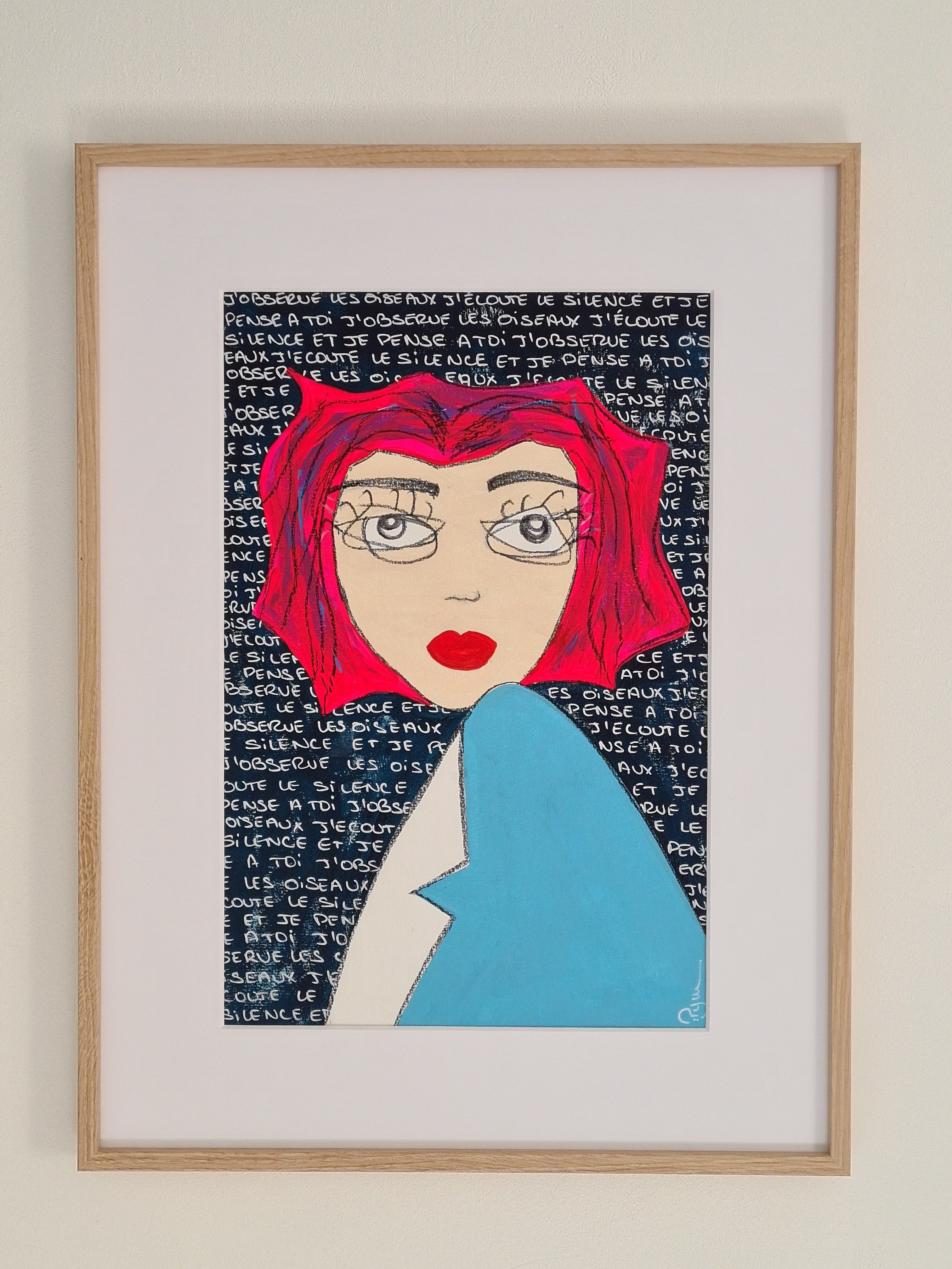 MAEVA 2024_048 par PyM peintre française Dordogne. Peinture acrylique sur papier