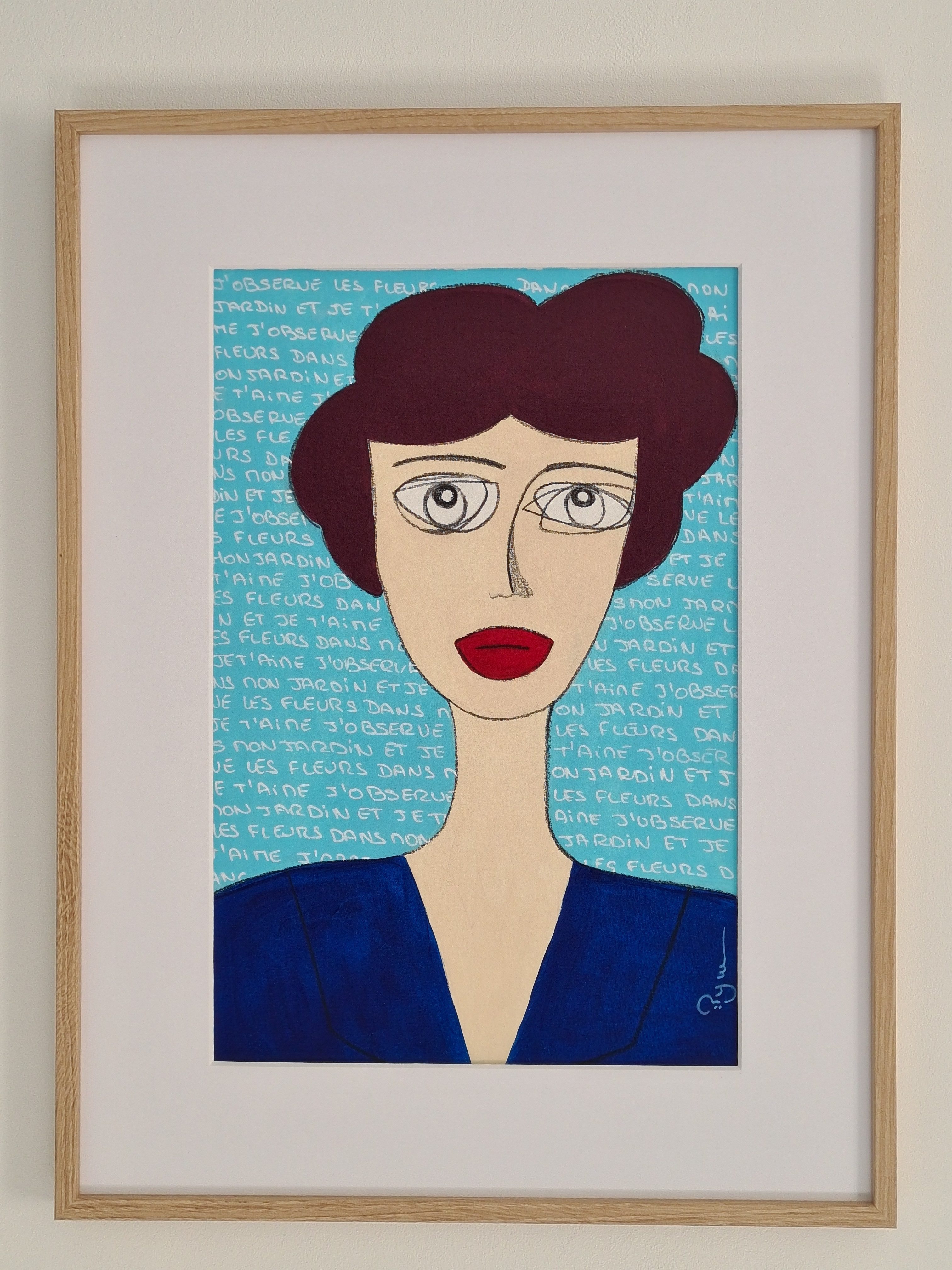 ORLANE 2024_044 par PyM peintre française Dordogne. Peinture acrylique sur papier